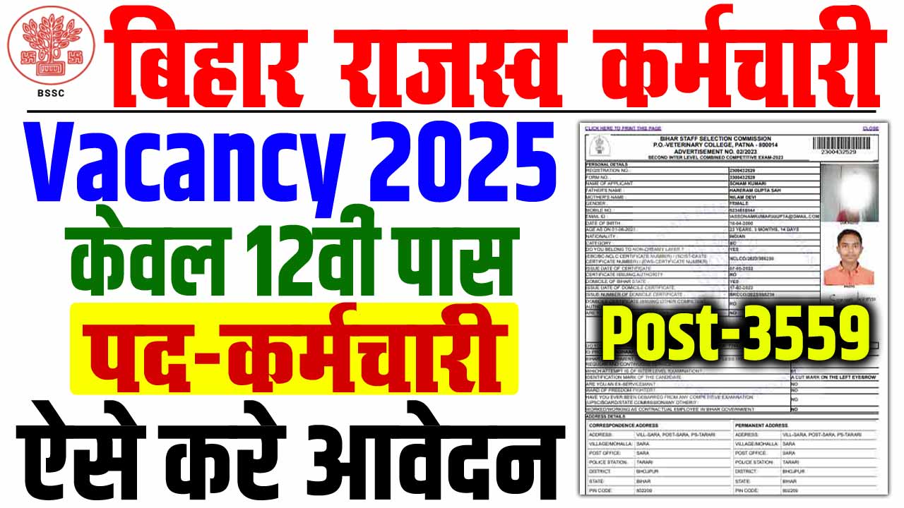 Bihar Rajaswa Karamchari Vacancy 2025