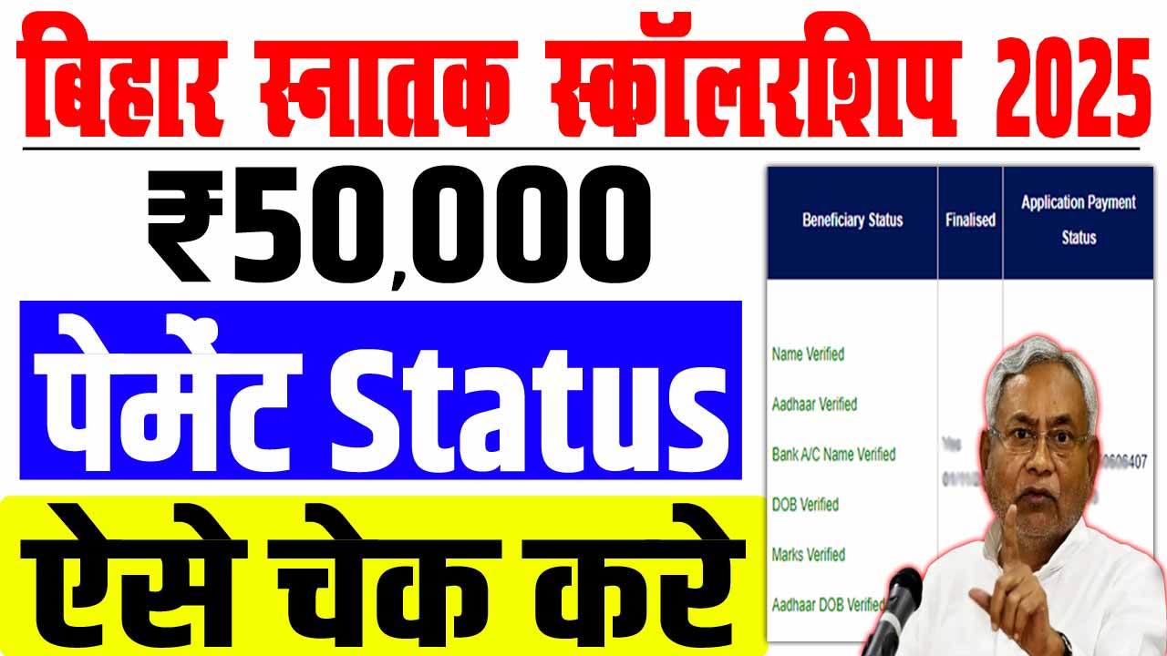 Bihar Graduation Scholarship Payment Status 2025