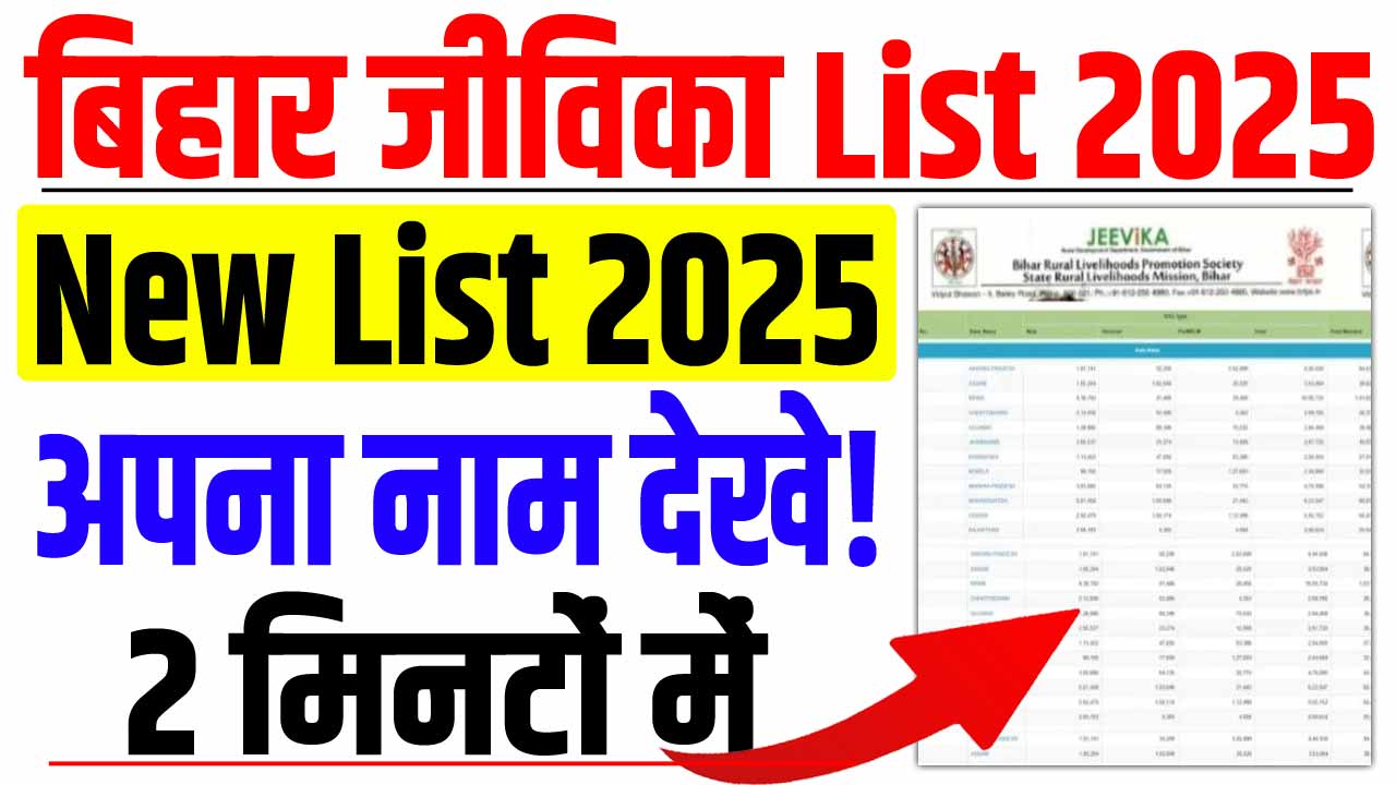 Bihar Jeevika Member New List Online Check 2025